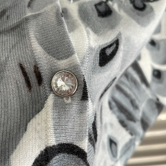 Prima Bella rhinestone bling button front cardigan - Picture 5 of 10